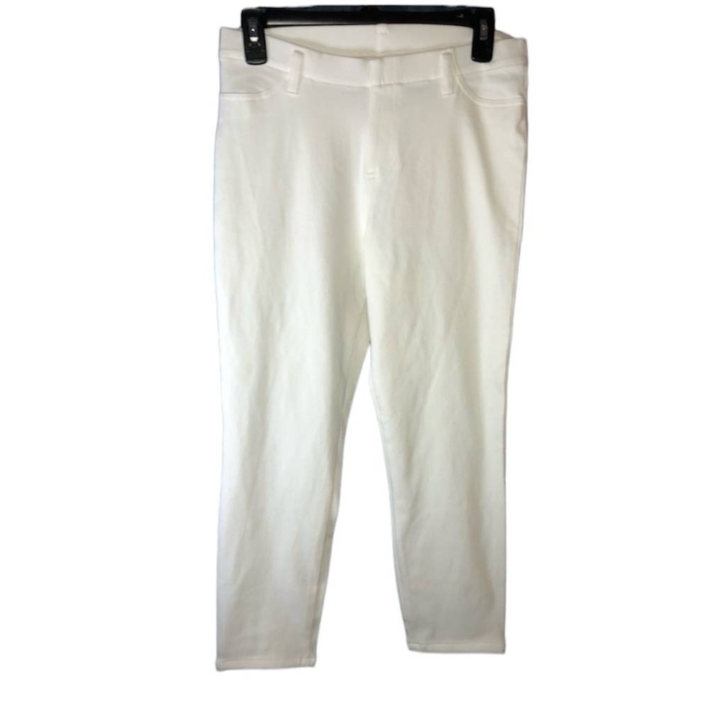 “No Boundaries” White Stretch Jeggings Leggings (Size M 8-10)